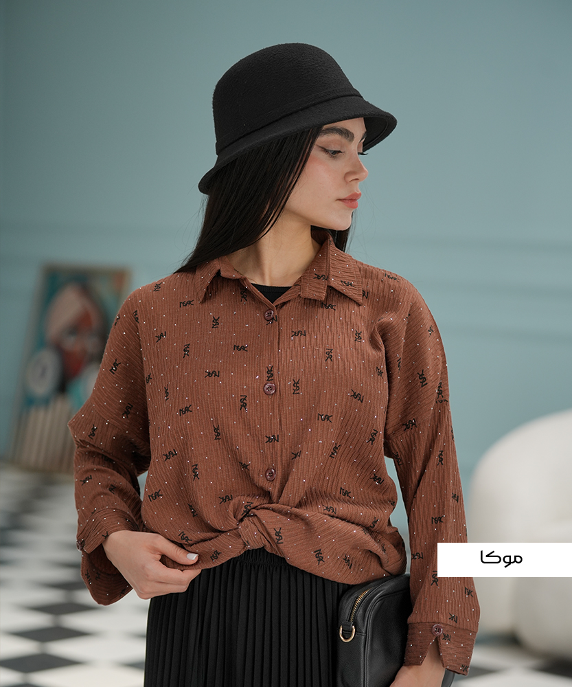 شومیز کراس شاین دار A410801 - Image 4