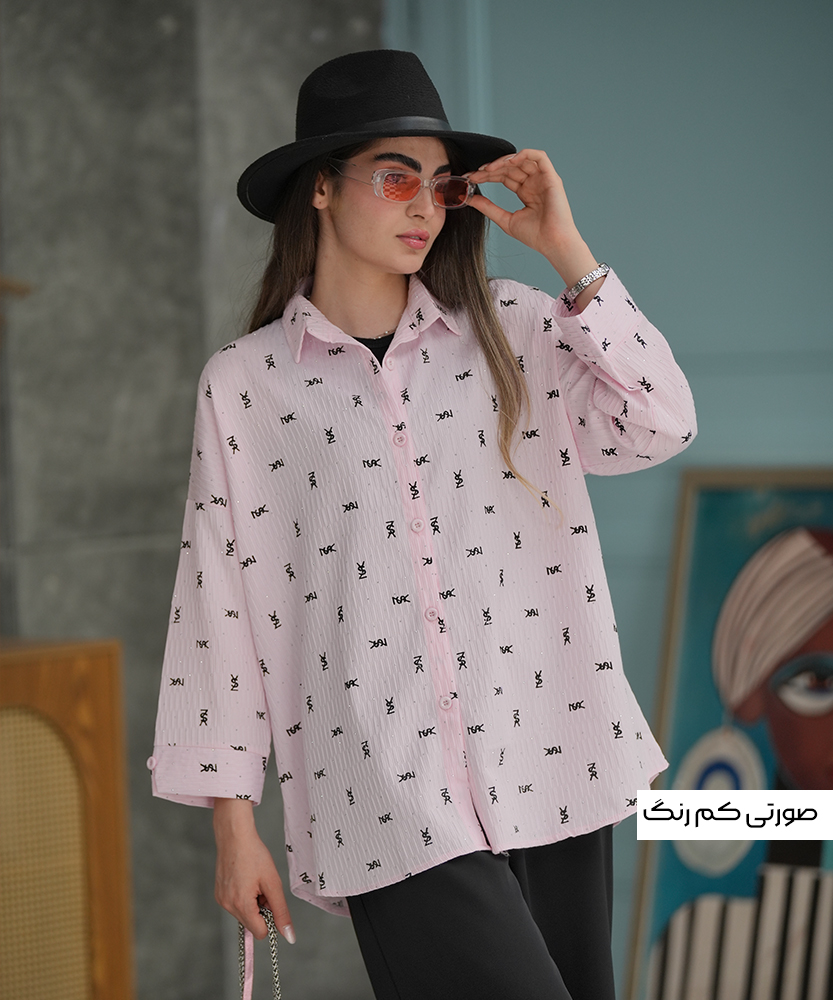 شومیز کراس شاین دار A410801 - Image 5