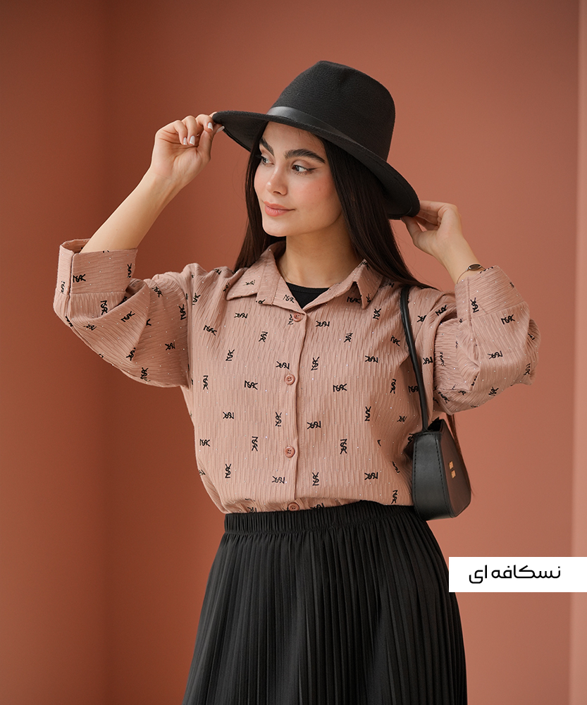 شومیز کراس شاین دار A410801 - Image 6