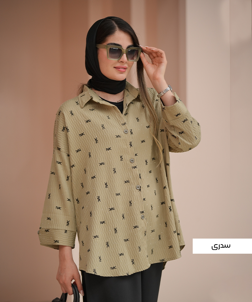 شومیز کراس شاین دار A410801 - Image 7