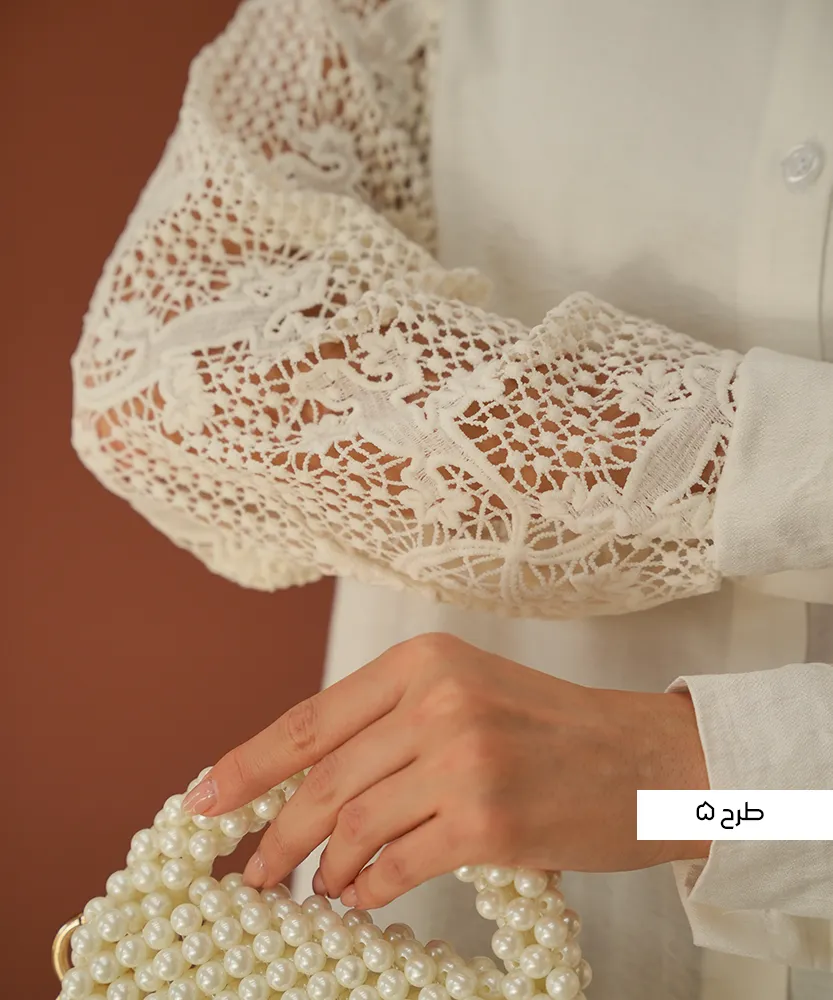 شومیز بابوس آستین دانتل A412019 - Image 8