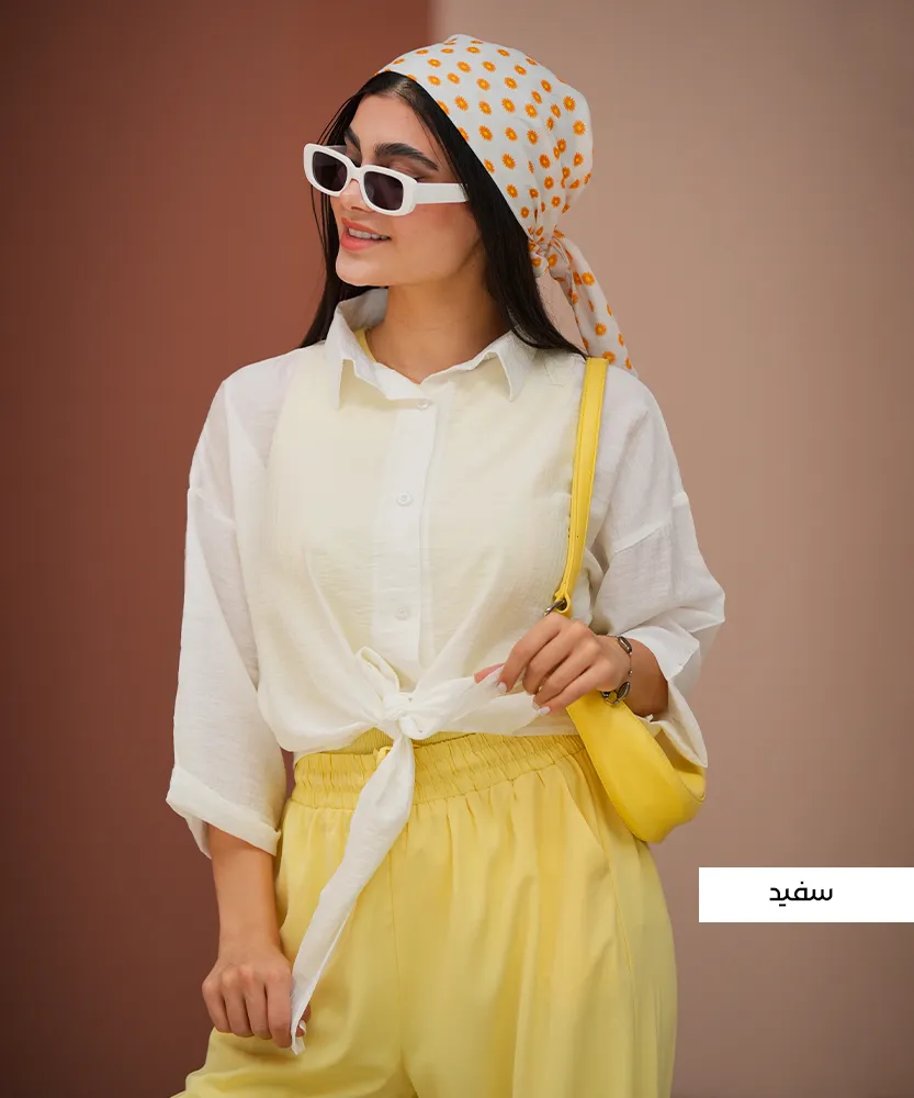 شومیز جلو گره شیشه ای A412038 - Image 3