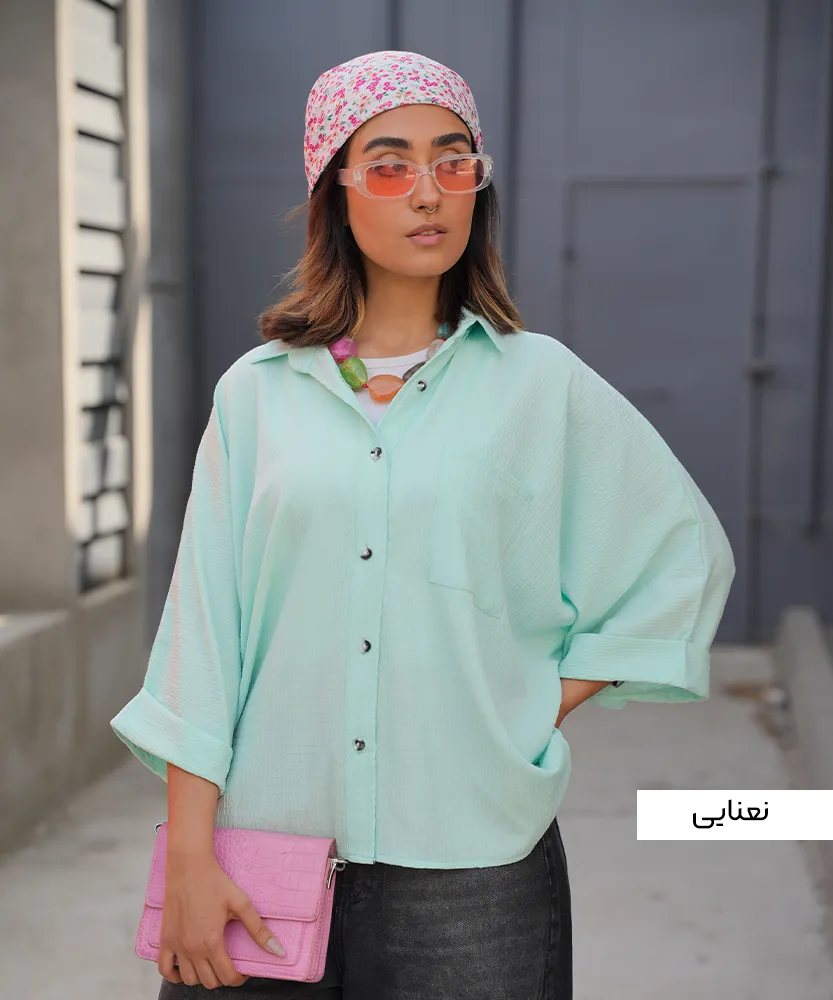 شومیز اطلس پشت پیله A51012 - Image 2