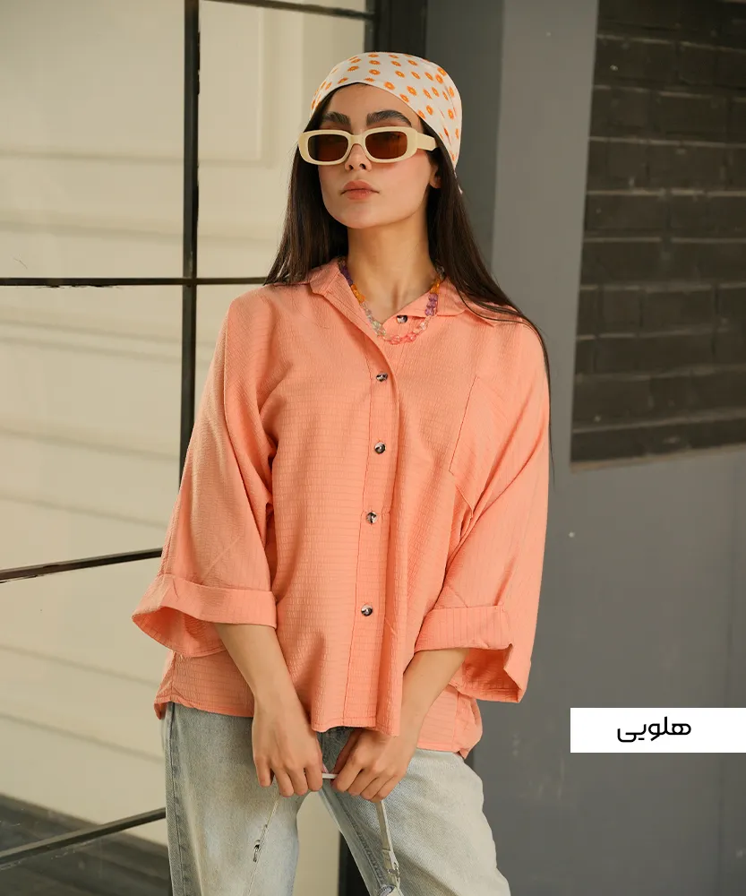 شومیز اطلس پشت پیله A51012 - Image 3