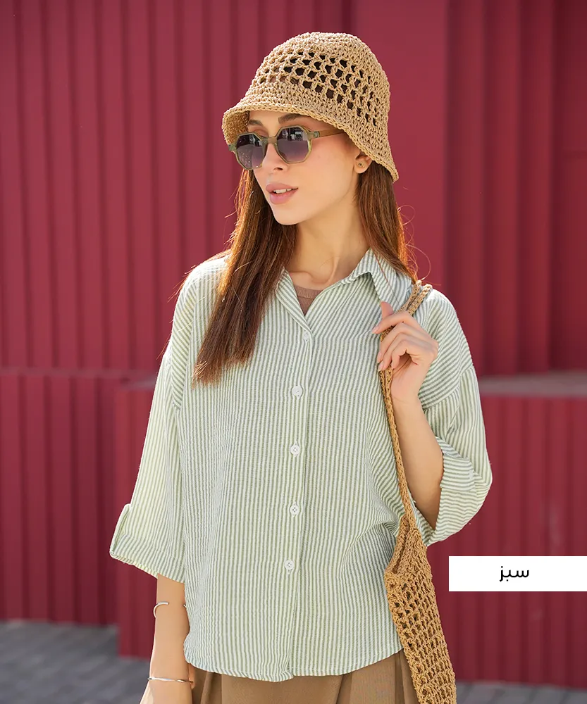 شومیز راه راه نسیم A51146 - Image 5
