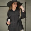 شومیز کمرگت سرشانه بندی شیشه ای A51264