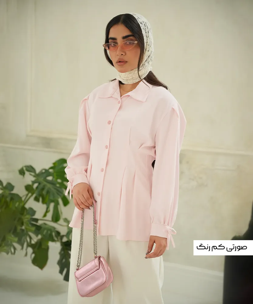شومیز عروسکی کرپ مورگان A51385 - Image 2