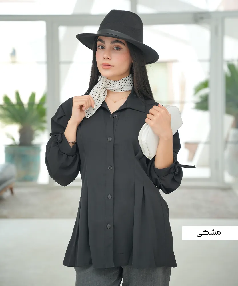 شومیز عروسکی کرپ مورگان A51385 - Image 3