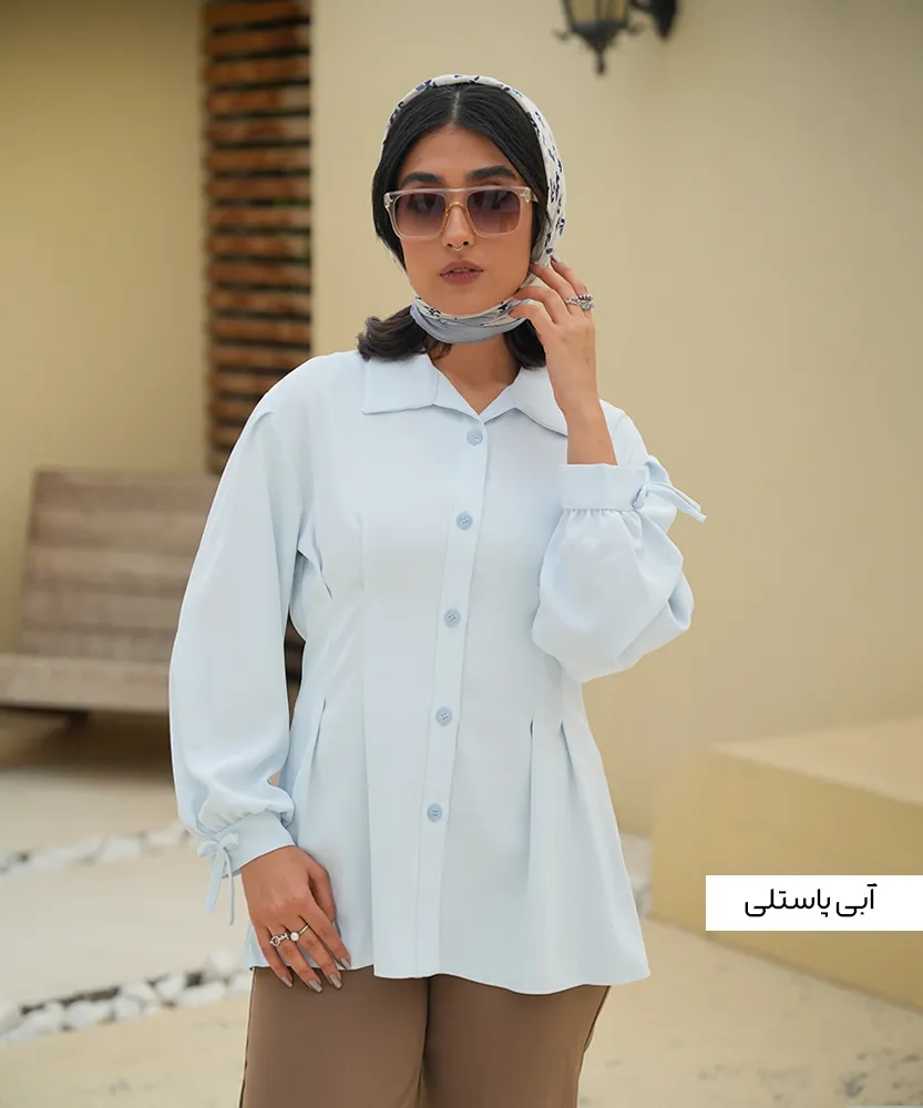 شومیز عروسکی کرپ مورگان A51385 - Image 4