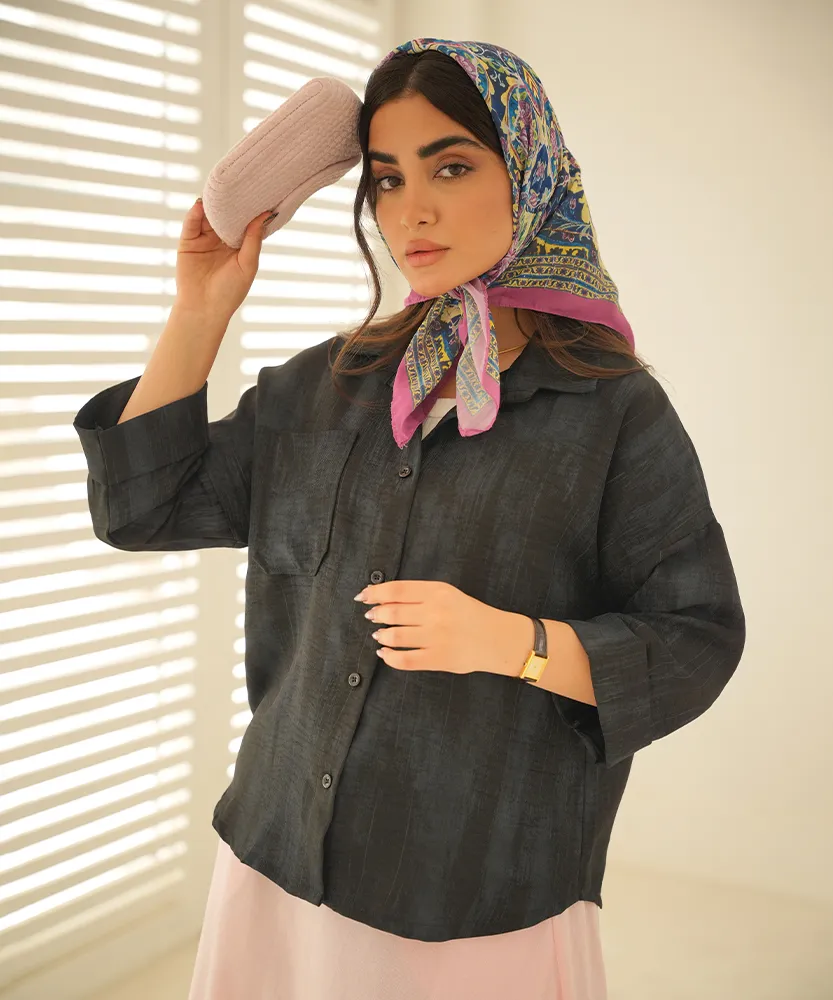 شومیز تک جیب گازوئیلی A410231