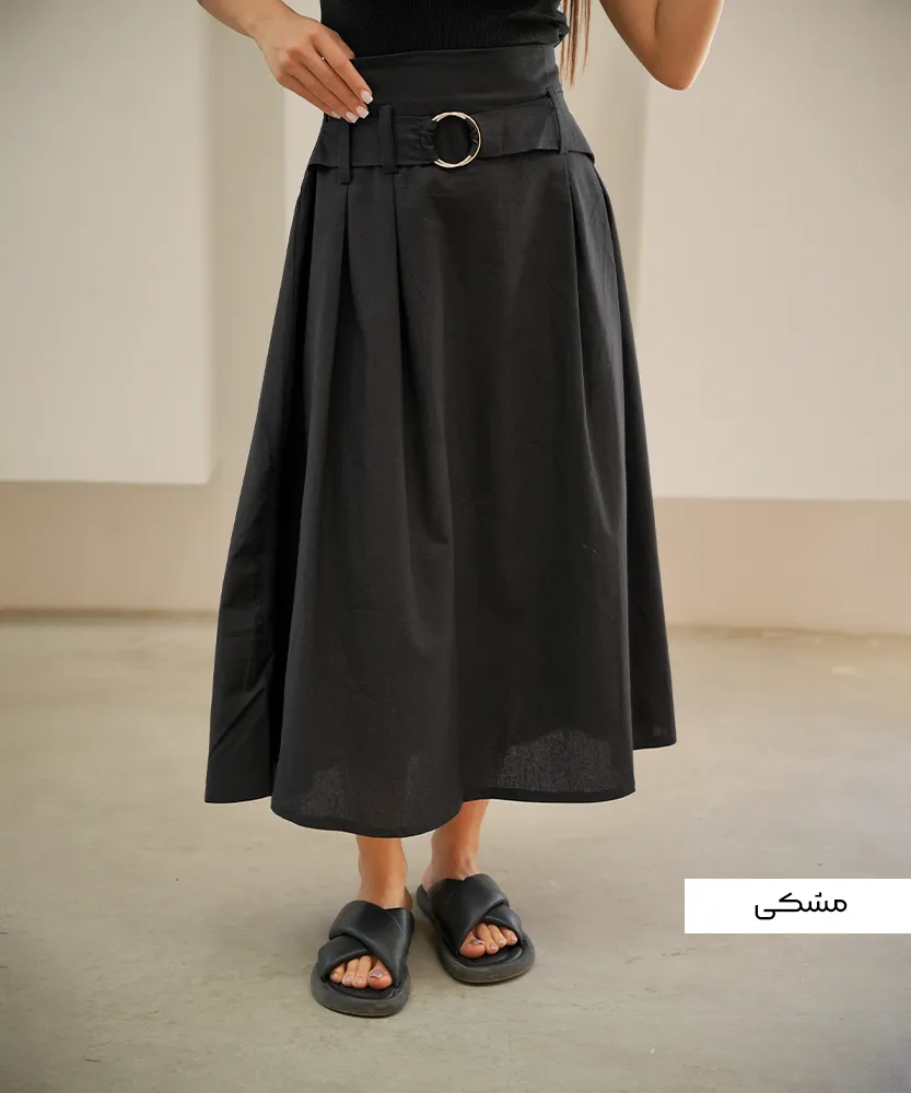 دامن لینن نازگل D41047 - Image 5