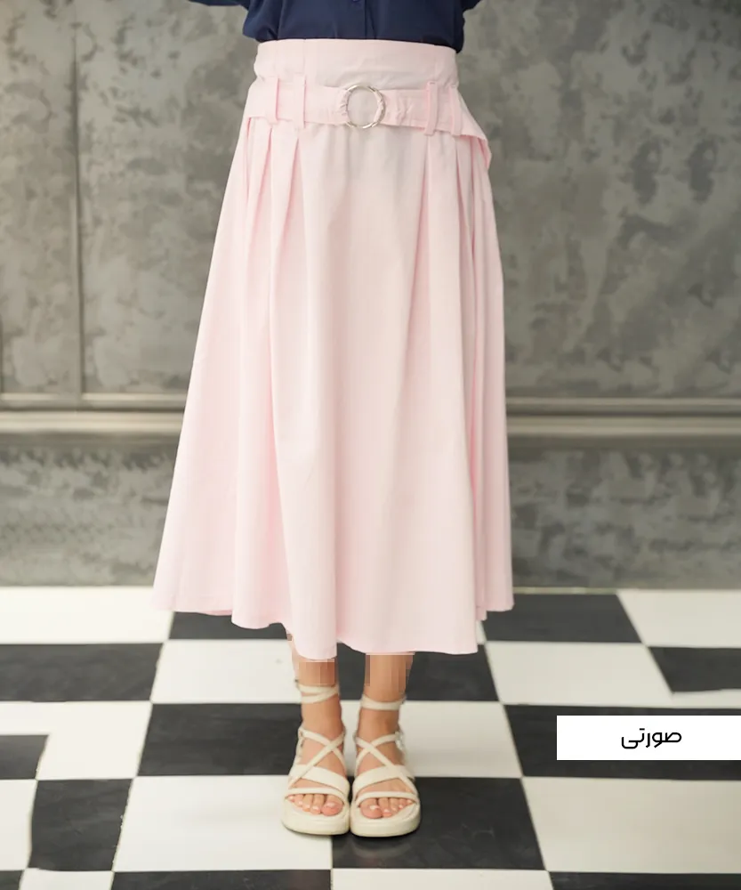 دامن لینن نازگل D41047 - Image 7