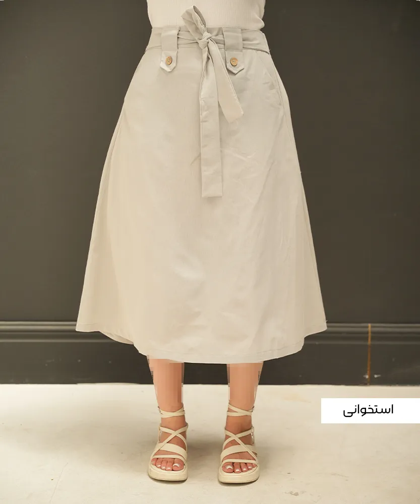 دامن لینن D51000 - Image 4