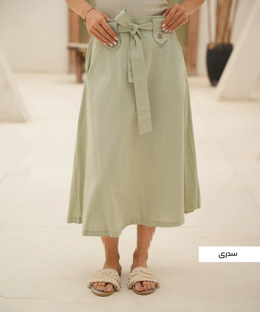 دامن لینن D51000 - Image 5
