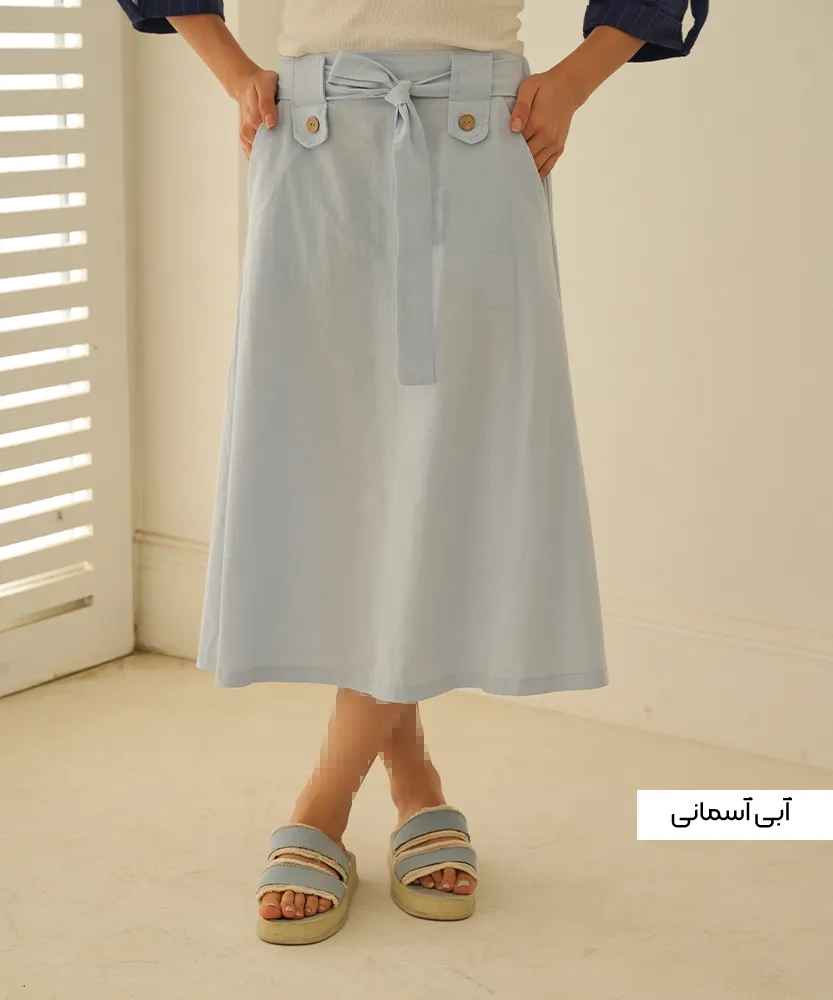 دامن لینن D51000 - Image 7