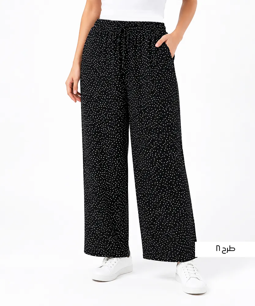 شلوار زنانه الیزه طرح دار F41185 - Image 6