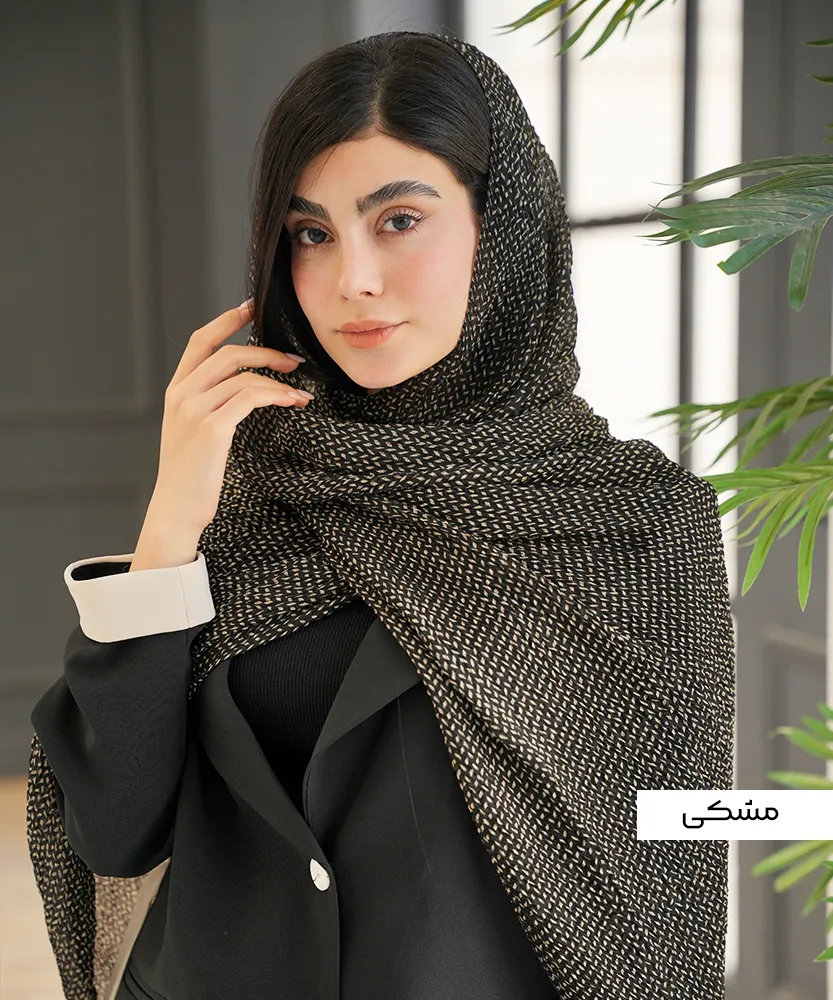 شال پلیسه ریز چاپی N41089 - Image 2