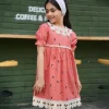 پیراهن بچگانه تور دوزی P45146