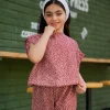 کراپ آستین پر با شلوارک Q45145