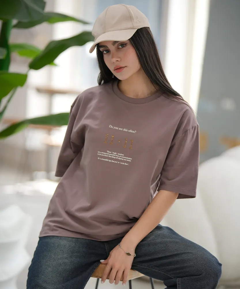 تیشرت طرح 11:11 T410275