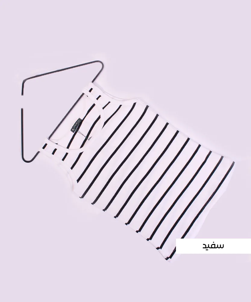 تاپ راه راه ساده W410111 سفید
