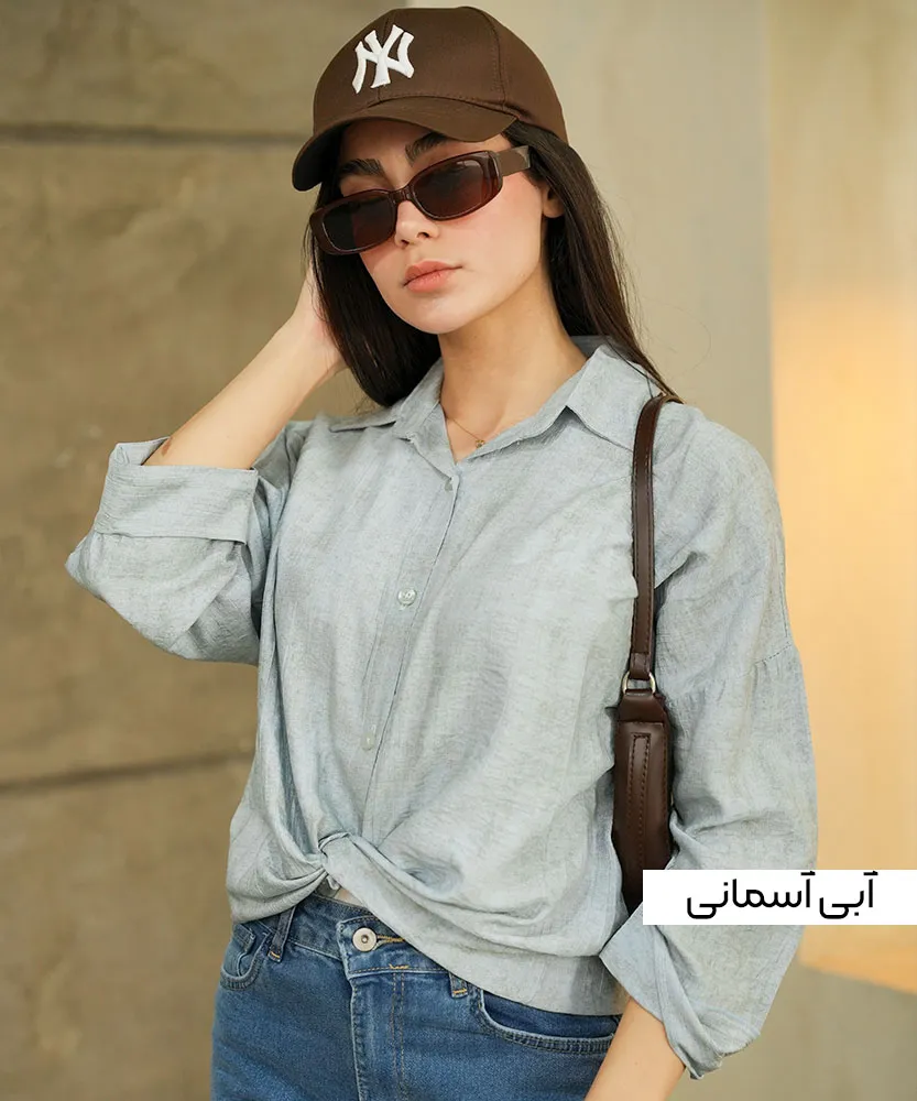 شومیز A41252 آبی اسمانی