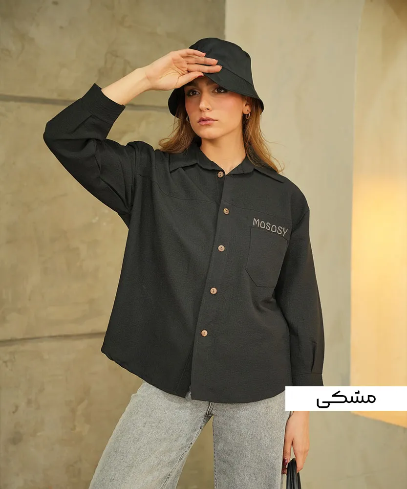 شومیز پفکی گلدوزی A51144 مشکی