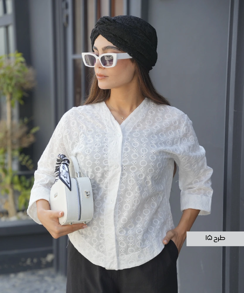 شومیز سوزن دوزی A411254 - Image 19