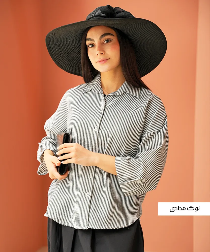 شومیز راه راه نسیم A51146 - Image 4