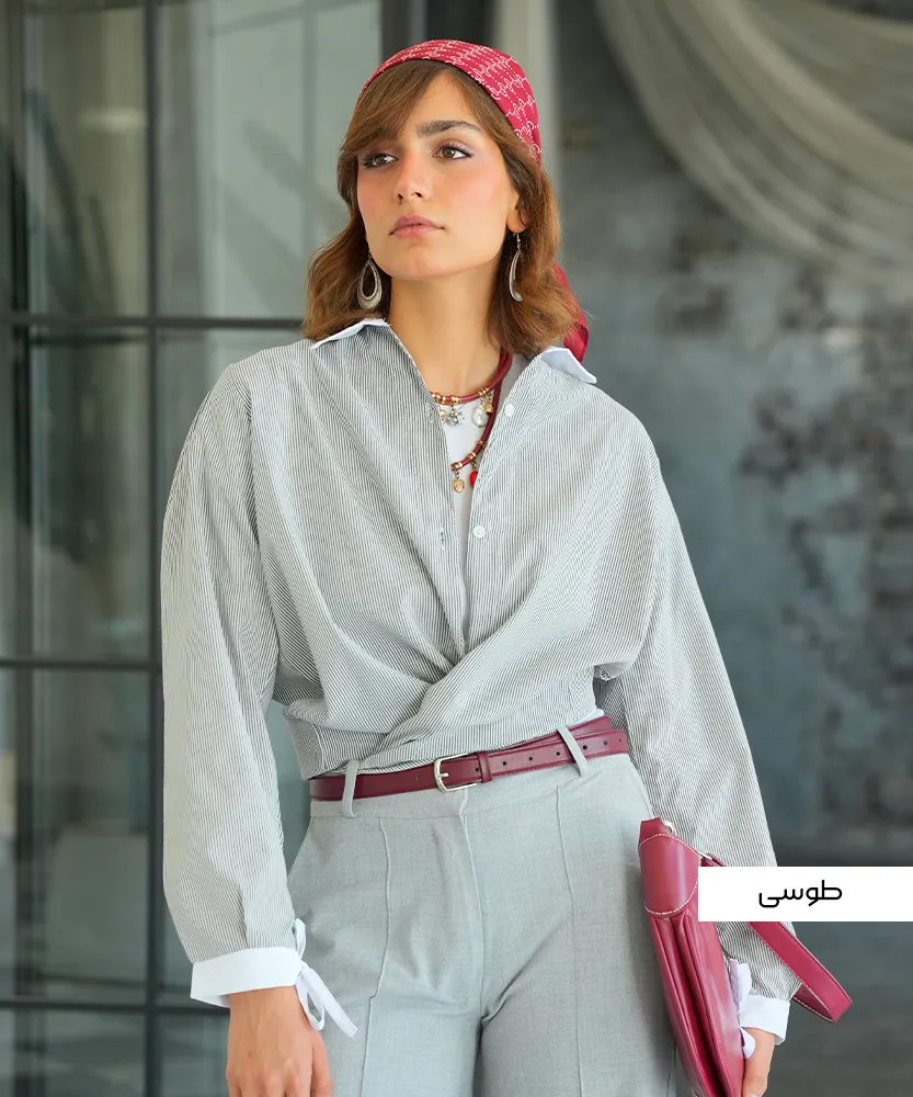 شومیز راهدار تهمینه A412024 طوسی