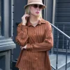 شومیز ساتن راه راه A51267