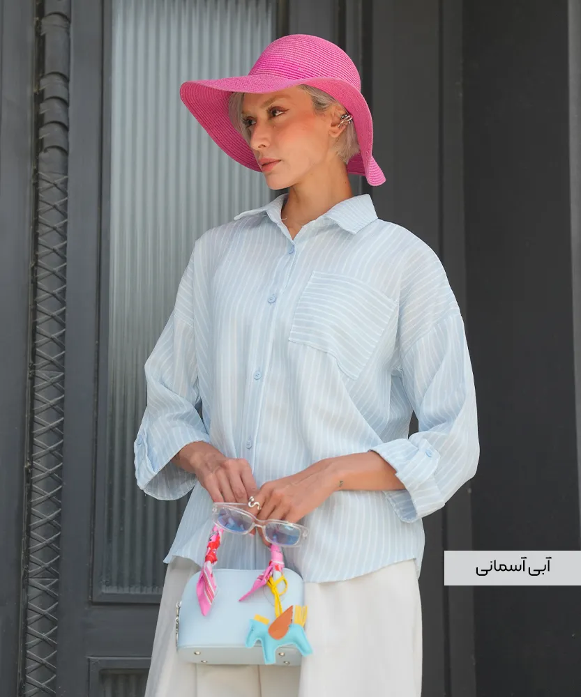 شومیز پنبه تک جیب A51278 - Image 3