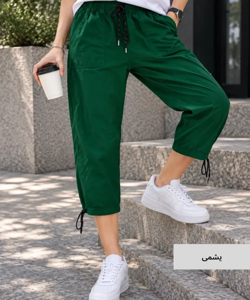 شلوار کتان زنانه رنگی برمودا E10722 - تصویر 8