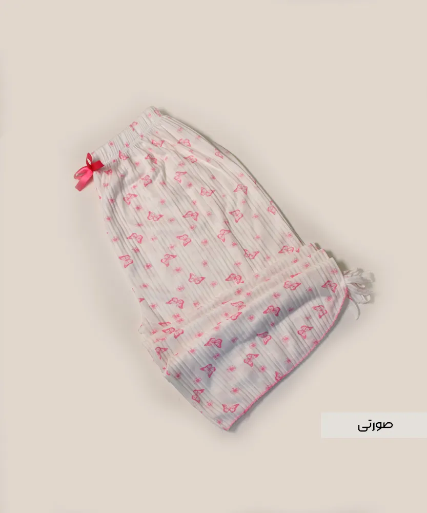 شلوارک زنانه پلیسه چاپی G41062 - Image 4