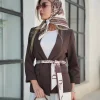 کت زرین هرمس کمربند دار K51007