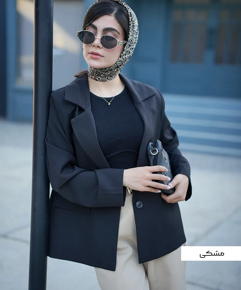 کت یقه انگلیسی سرمه بزیاق K51008 - Image 2