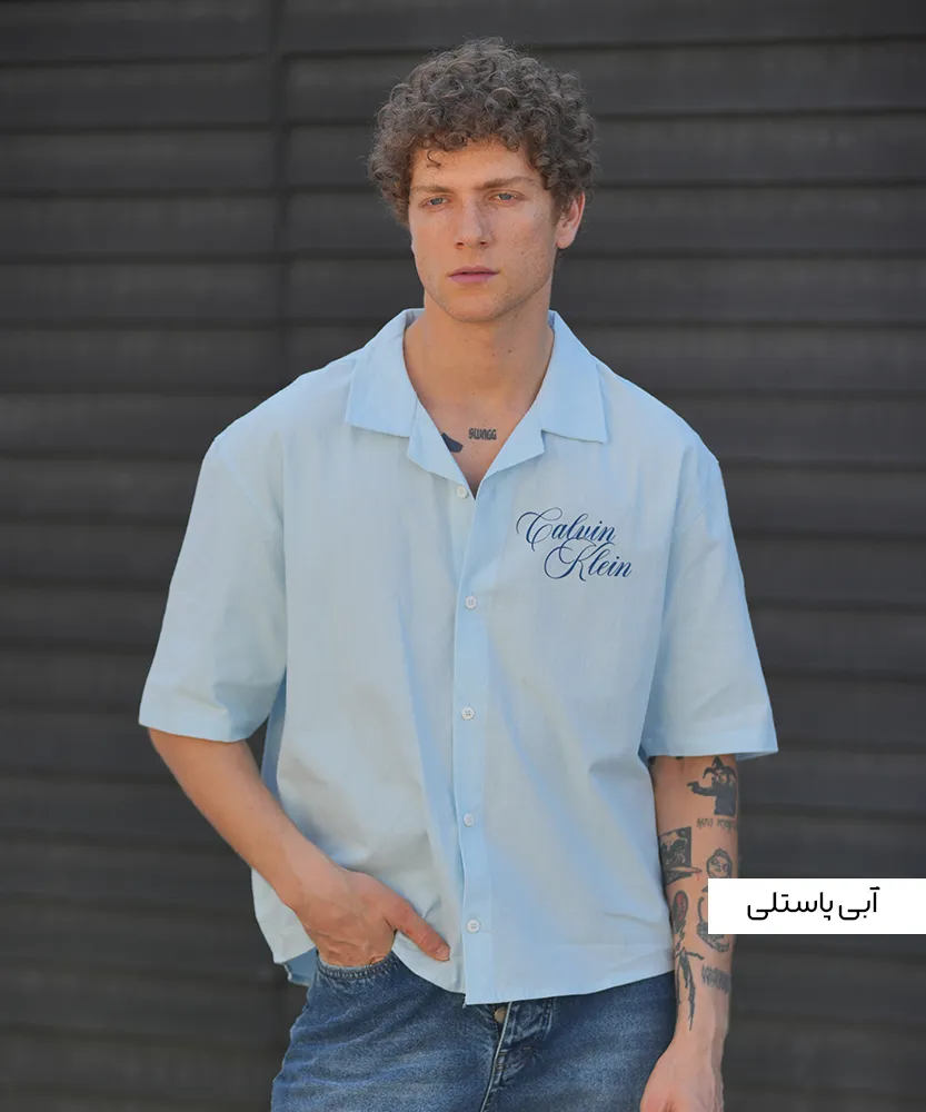 پیراهن لینن چاپی باکسی P52020 - Image 3