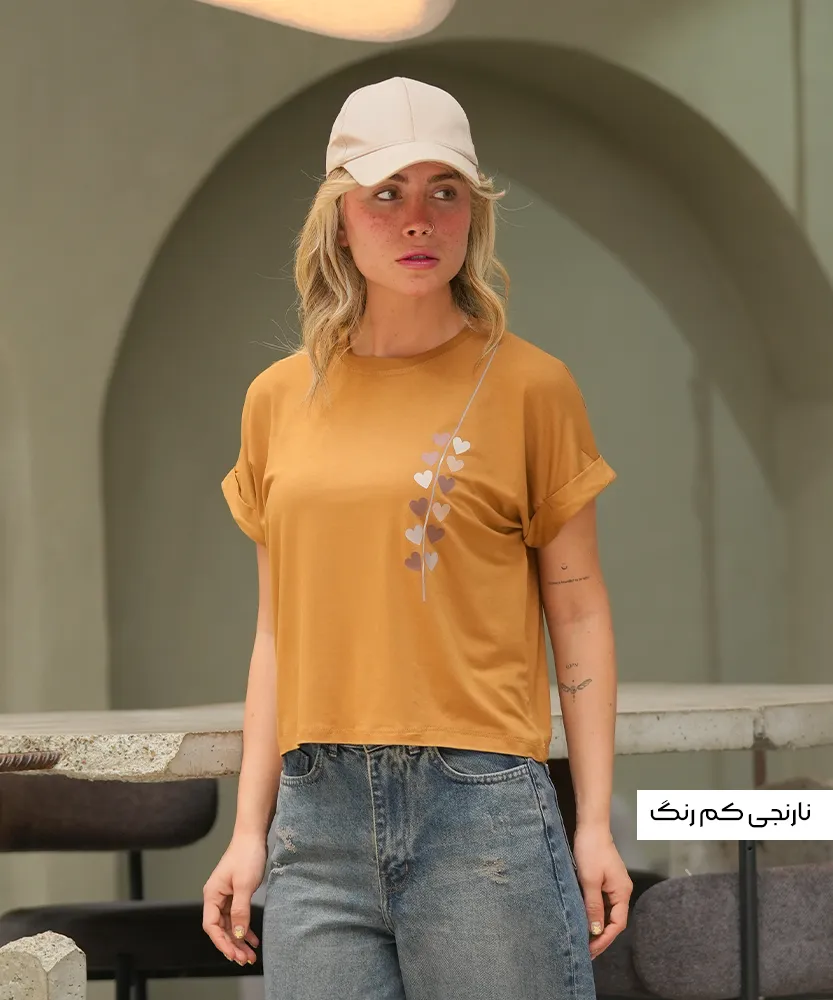 تیشرت آستین پاکتی ویسکوز T51942 - Image 6