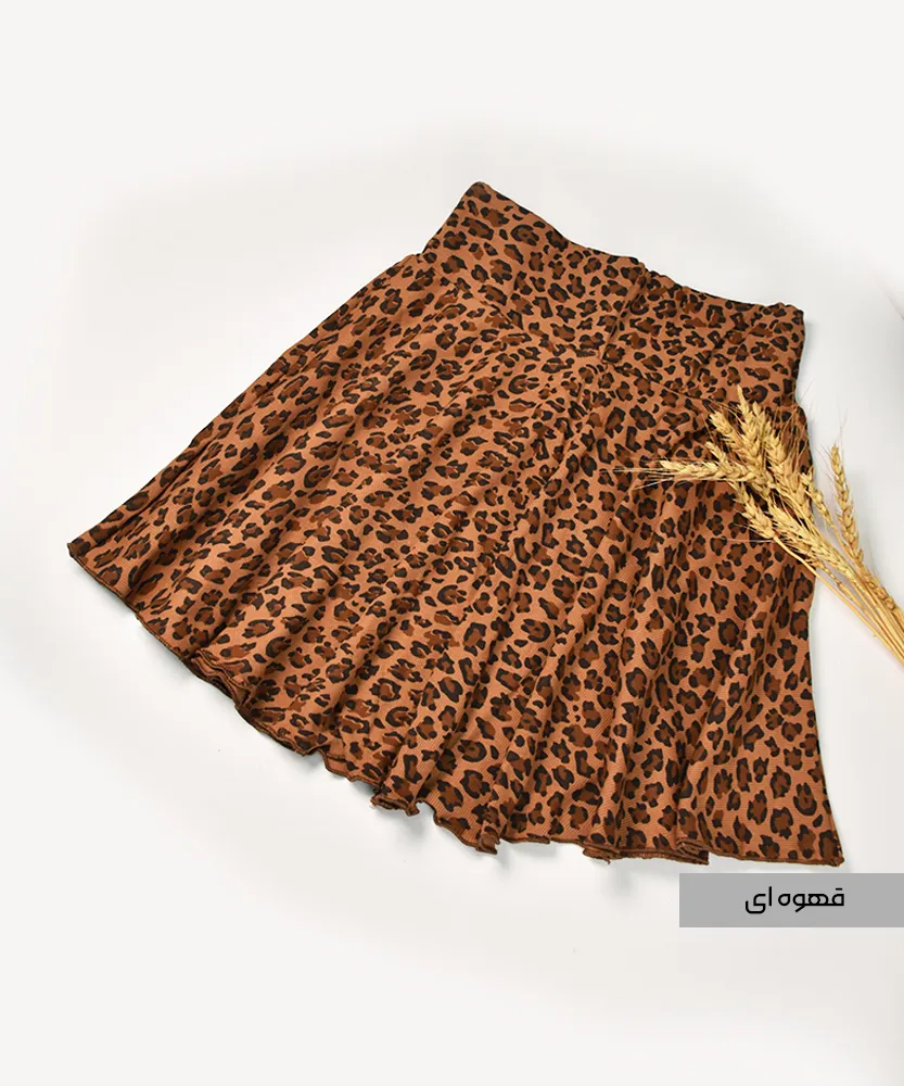 دامن کلوش پلنگی D41065 - Image 2
