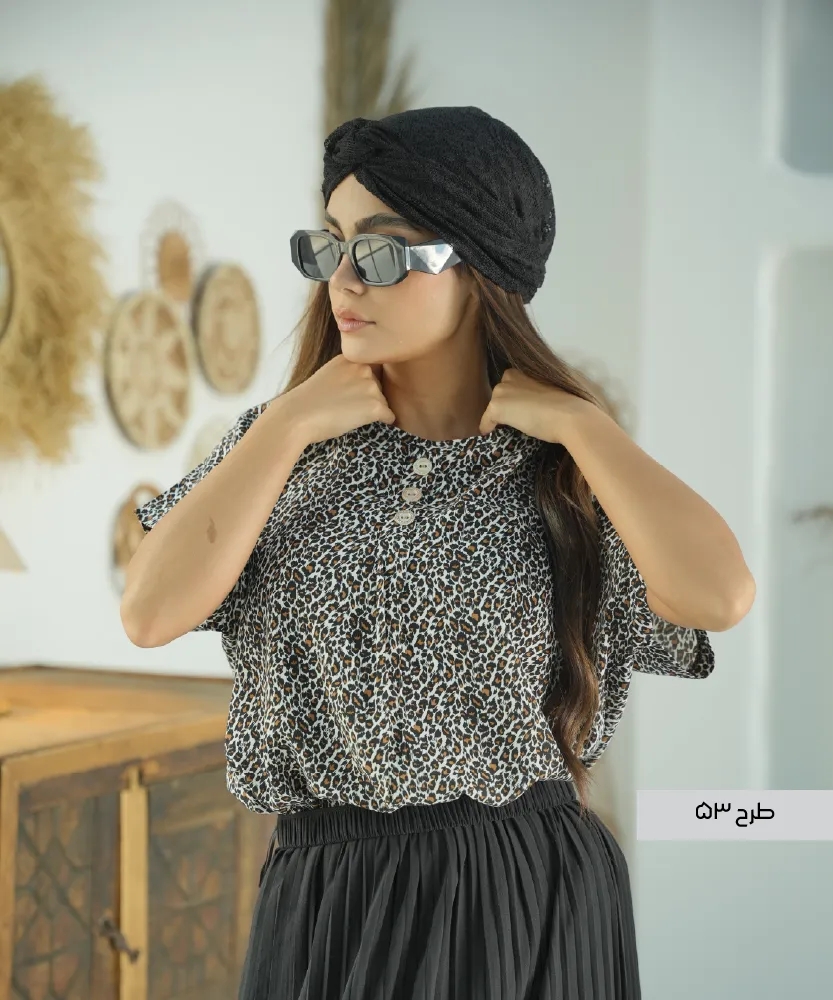 تیشرت نخی سه دکمه T101507 - Image 47