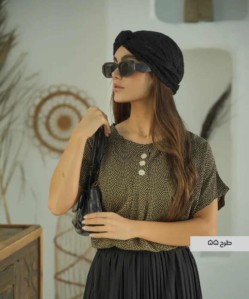 تیشرت نخی سه دکمه T101507 - Image 49