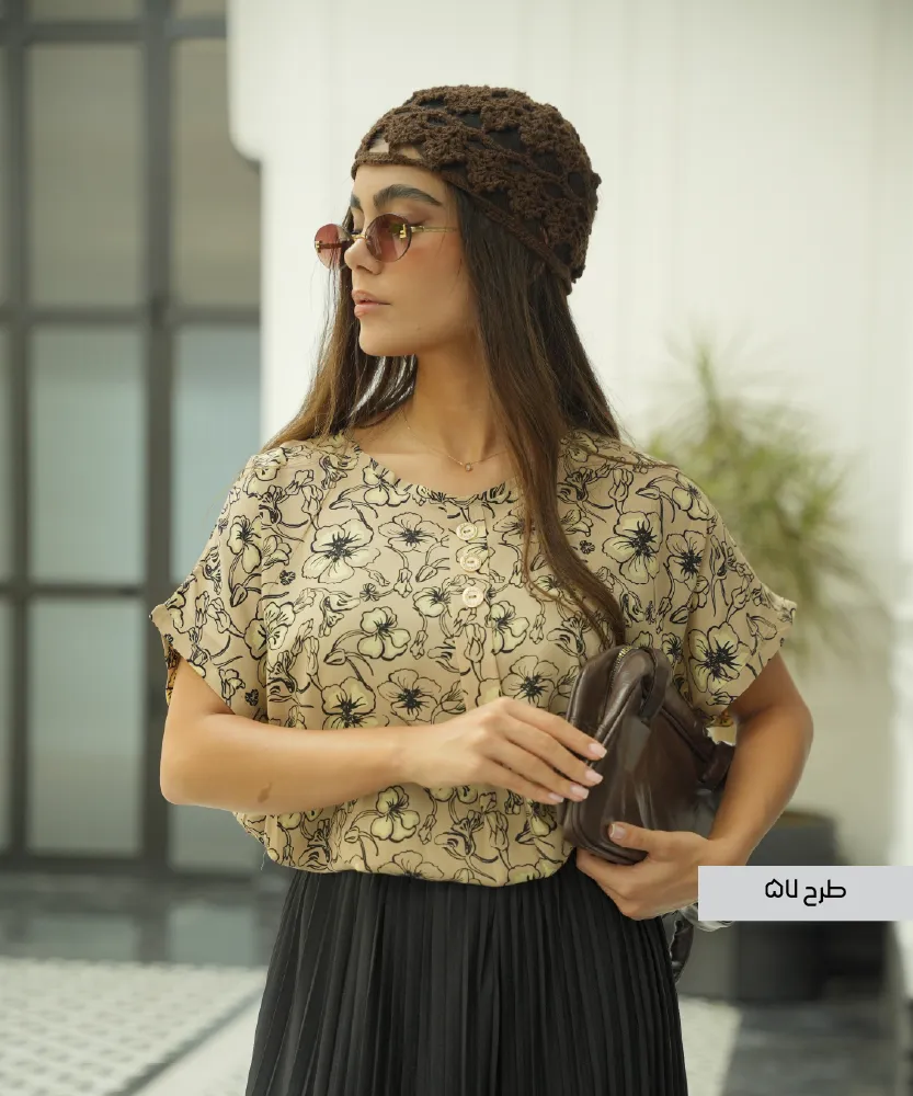 تیشرت نخی سه دکمه T101507 - Image 51