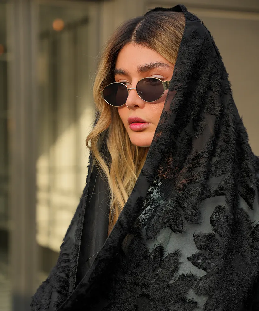 شال کرپ ریش N41180 - Image 2
