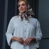 شومیز مچ چاکدار ساتن ترک A51103