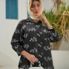 شومیز شیشه ای طرح دار A51409