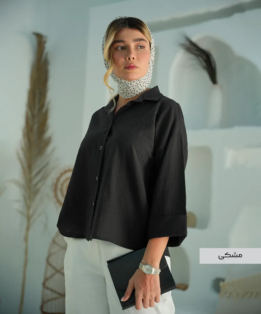 شومیز کادنزا پشت تک دکمه A51651 - Image 2