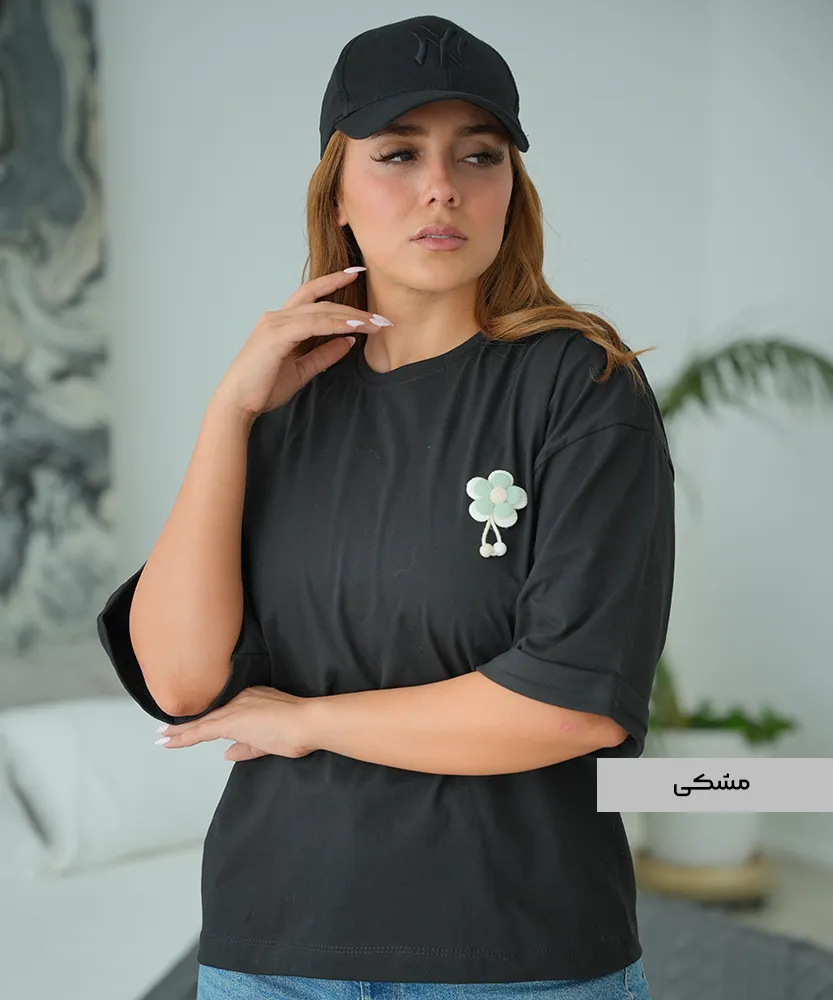 تیشرت باکسی آستین پاکتی T41929 - Image 6
