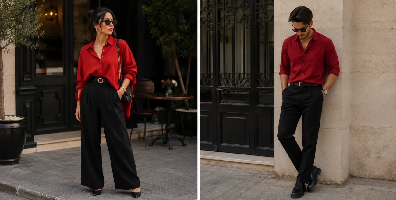 red black