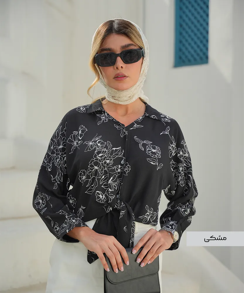 شومیز جلو گره ای A51779 - Image 4