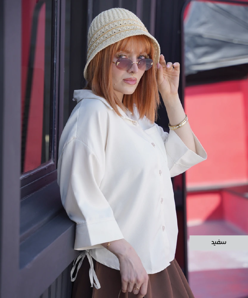 شومیز لینن اسلپ فرناز A51823 - Image 2